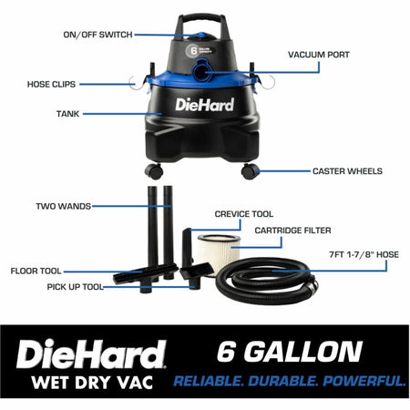 DieHard 6-Gallon 4.5 HP Wet/Dry Vacuum - Alternate-Image3