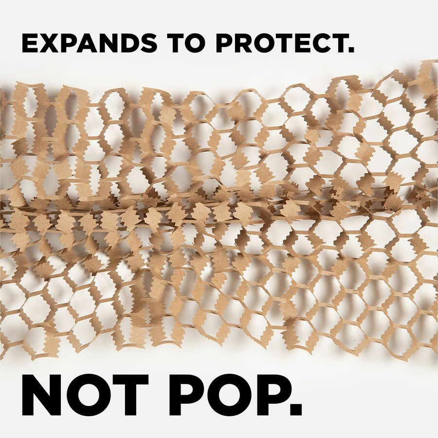 Scotch Cushion Lock Protective Wrap - 12" Width x 175 ft Length - Cushioned, Recyclable, Easy to Use - Kraft Paper - Brown - 1 Roll