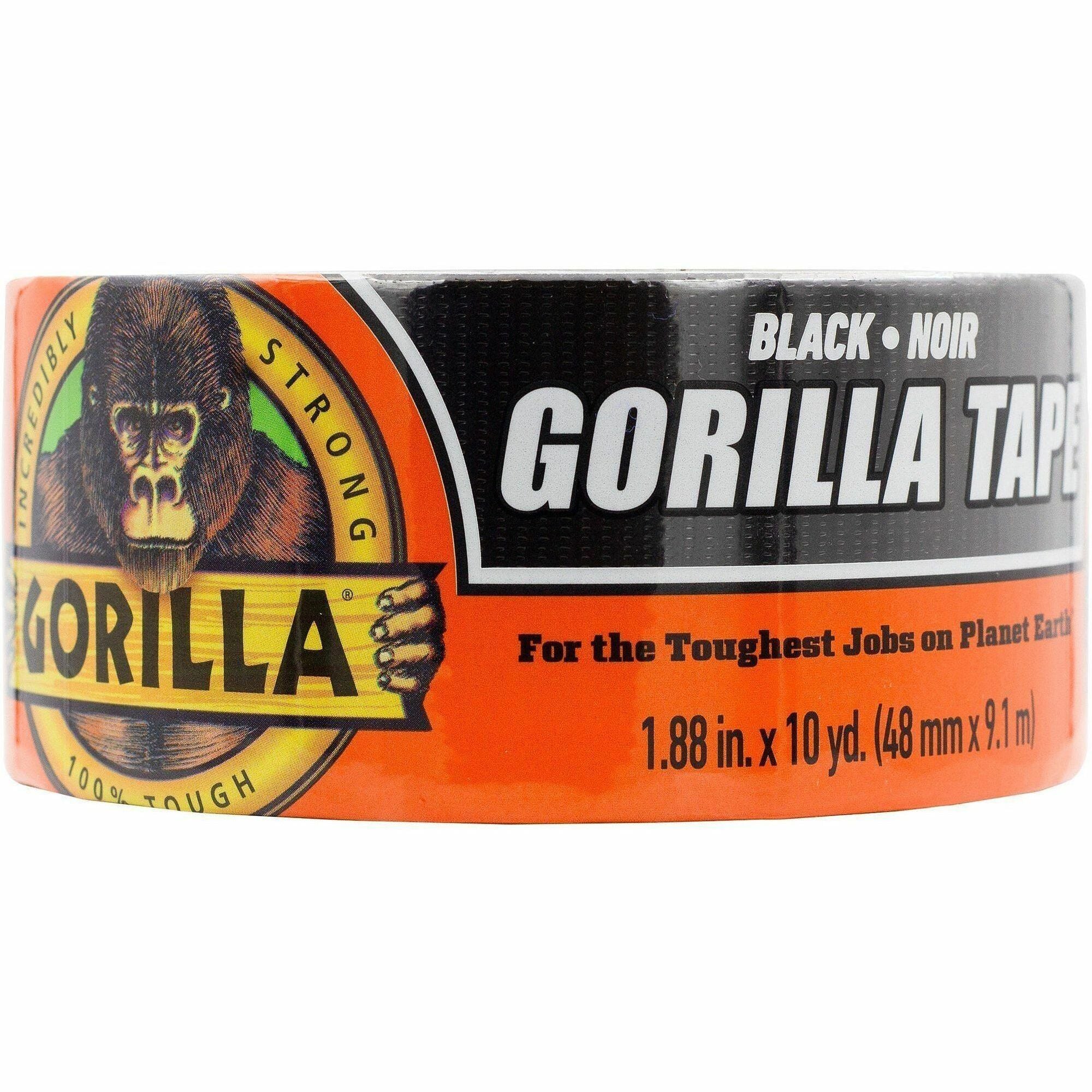 Gorilla Tape - 10 yd Length x 1.88" Width - Black - 1 Each