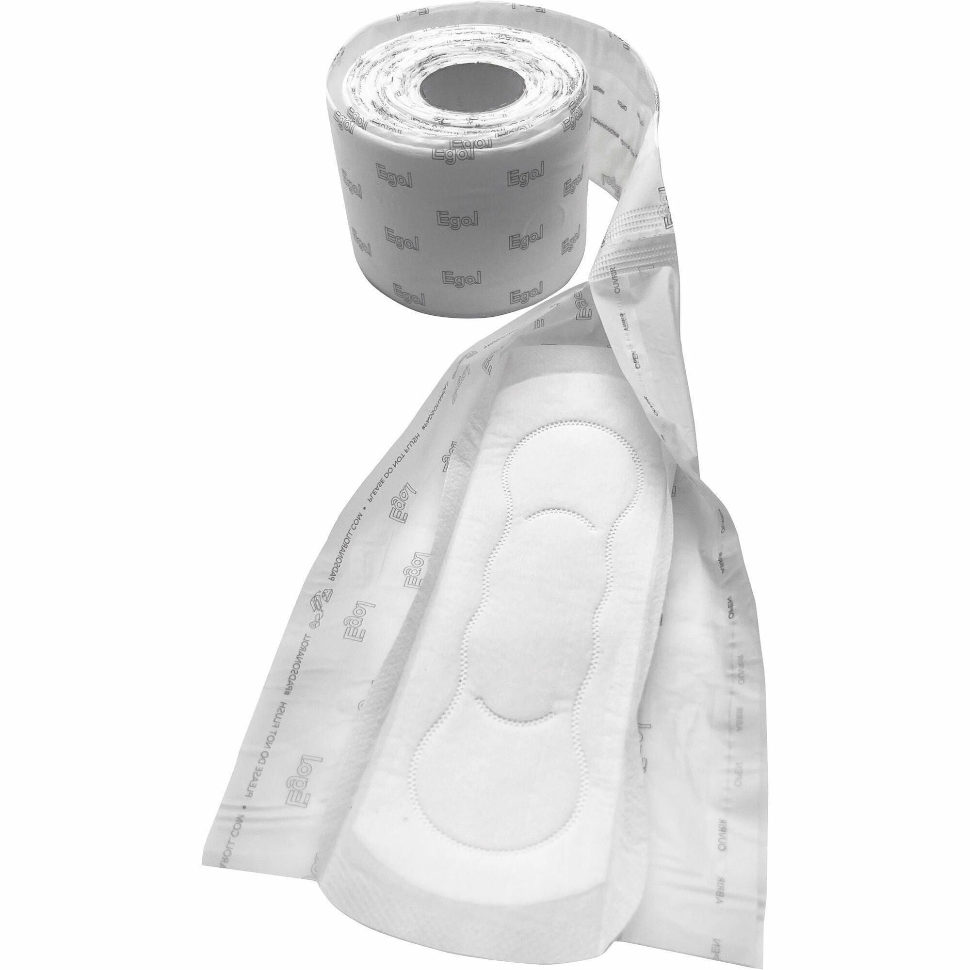 Egal Pads on a Roll Sanitary Napkins Roll - Regular - Anti-leak - 12 / Carton