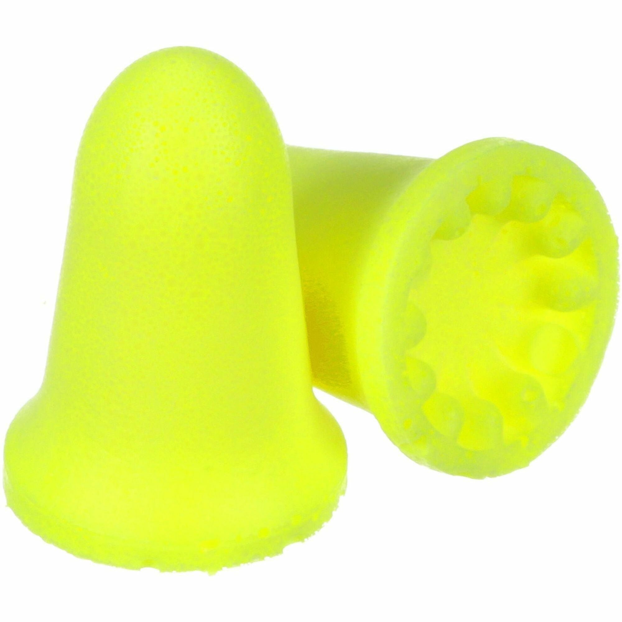 3M E-A-Rsoft FX Earplugs - Recommended for: Automotive, Manufacturing, Military, Maintenance, Repair, Mining, Oil & Gas, Pharmaceutical, Transportation, Industrial - 33 - Noise Reduction Rating Protection - Yellow - Uncorded - 200/Box - 10 / Carton