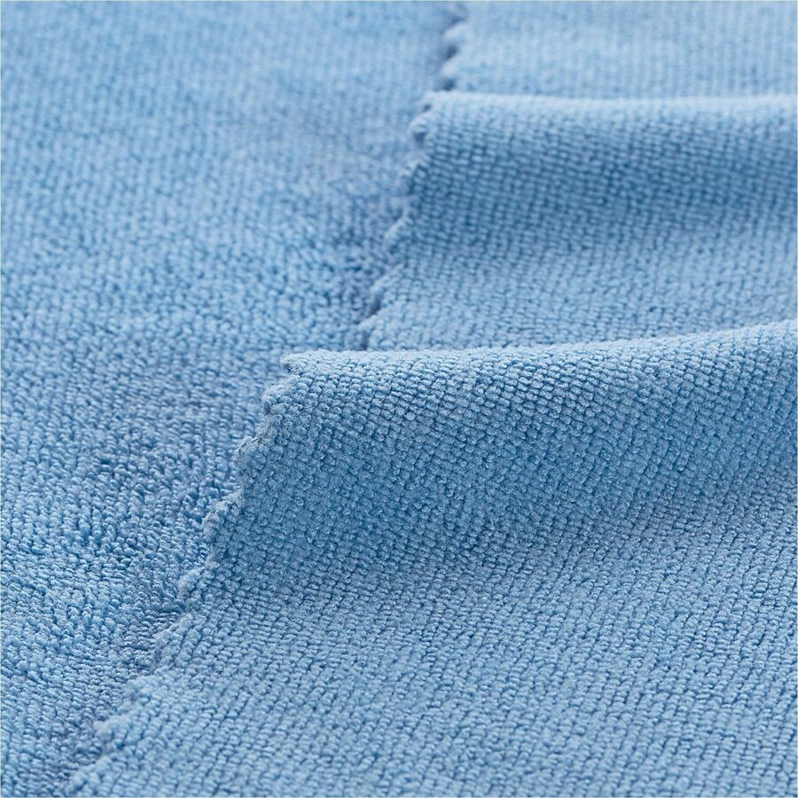 Monarch Smart Rags Microfiber Cloths, 16" x 16", 50 / Box - Reusable, Streak-free, Lint-free, Dirt Resistant, Grime Resistant - Blue
