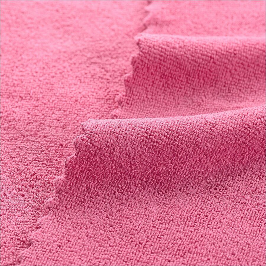 Monarch Smart Rags Microfiber Cloths, 16" x 16", 50 / Box - Heavy Duty, Reusable, Streak-free, Lint-free, Dirt Resistant, Grime Resistant - Pink