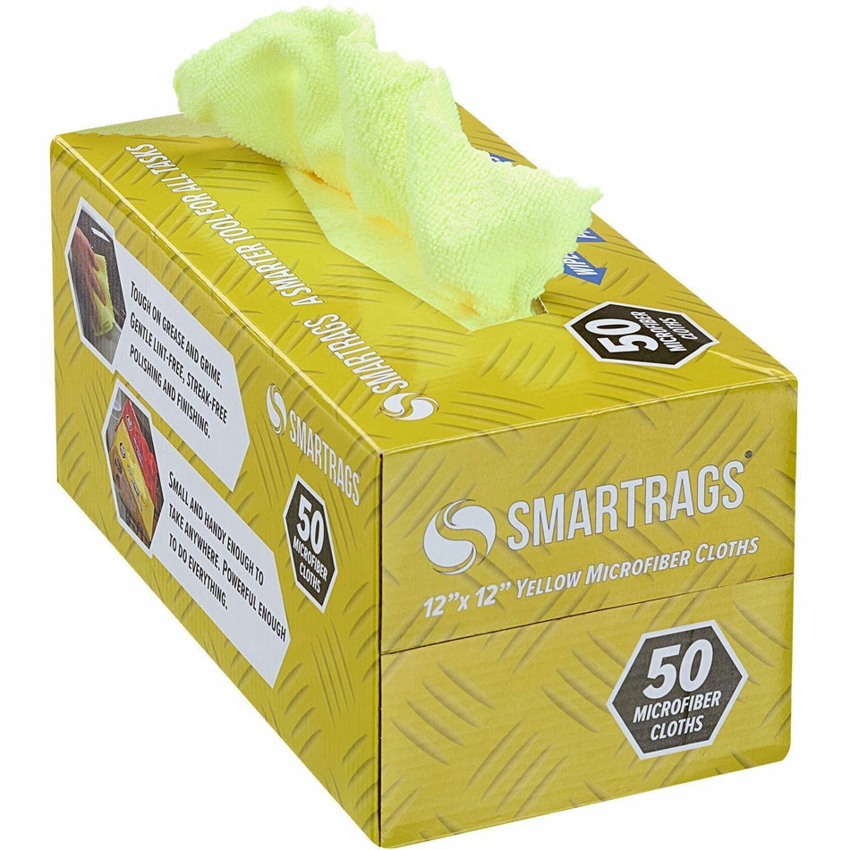 Monarch Smart Rags Microfiber Cloths - For Automotive, Office, Healthcare, Household, Garage, Breakroom, Hospital, Industry - Reusable, Streak-free, Lint-free, Dirt Resistant, Grime Resistant - Blue - 50 / Box