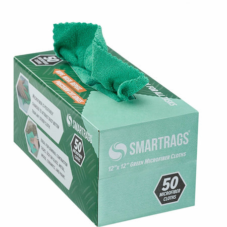 Monarch Smart Rags Microfiber Cloths - For Automotive, Office, Healthcare, Household, Garage, Breakroom, Hospital, Industry - Reusable, Streak-free, Lint-free, Dirt Resistant, Grime Resistant - Green - 50 / Box