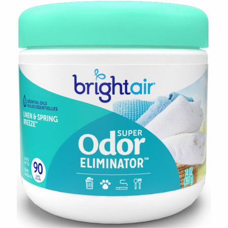 Bright Air Super Odor Eliminator Air Freshener - 14 fl oz (0.4 quart) - Linen & Spring Breeze - 90 Day - Cruelty-free, Phthalate-free, Triclosan-free, BHT Free - 1 Each