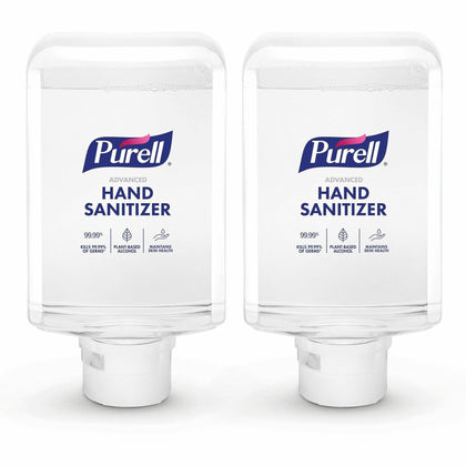 PURELL® Advanced Hand Sanitizer Foam Refill - 1.27 quart - Touchless Dispenser - Kill Germs - Hand, Skin - Clear - Non-drying, Anti-irritant, Dye-free, Triclosan-free, Paraben-free, Phthalate-free, Preservative-free, Bio-based, Refillable - 2 / Carton