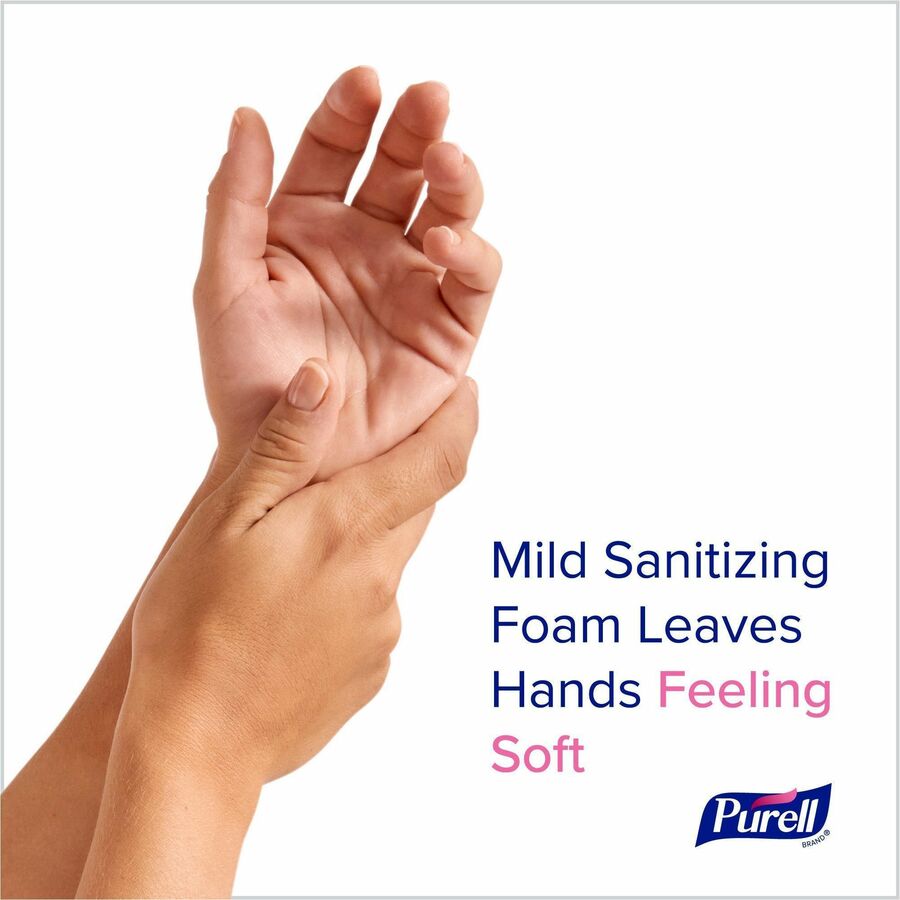 PURELL® Advanced Hand Sanitizer Foam Refill - 1.27 quart - Touchless Dispenser - Kill Germs - Hand, Skin - Clear - Non-drying, Anti-irritant, Dye-free, Triclosan-free, Paraben-free, Phthalate-free, Preservative-free, Bio-based, Refillable - 2 / Carton