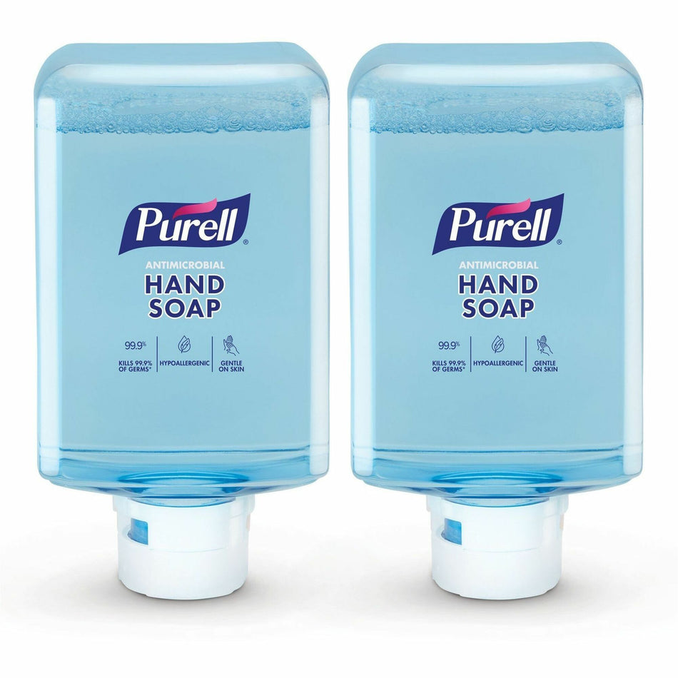 PURELL® ES10 Antimicrobial Foaming Hand Soap - 1.27 quart - Touchless Dispenser - Kill Germs, Dirt Remover, Soil Remover - Hand - Moisturizing - Clear - Dye-free, Phthalate-free, Paraben-free, Triclosan-free, Bio-based, Scented - 2 / Carton