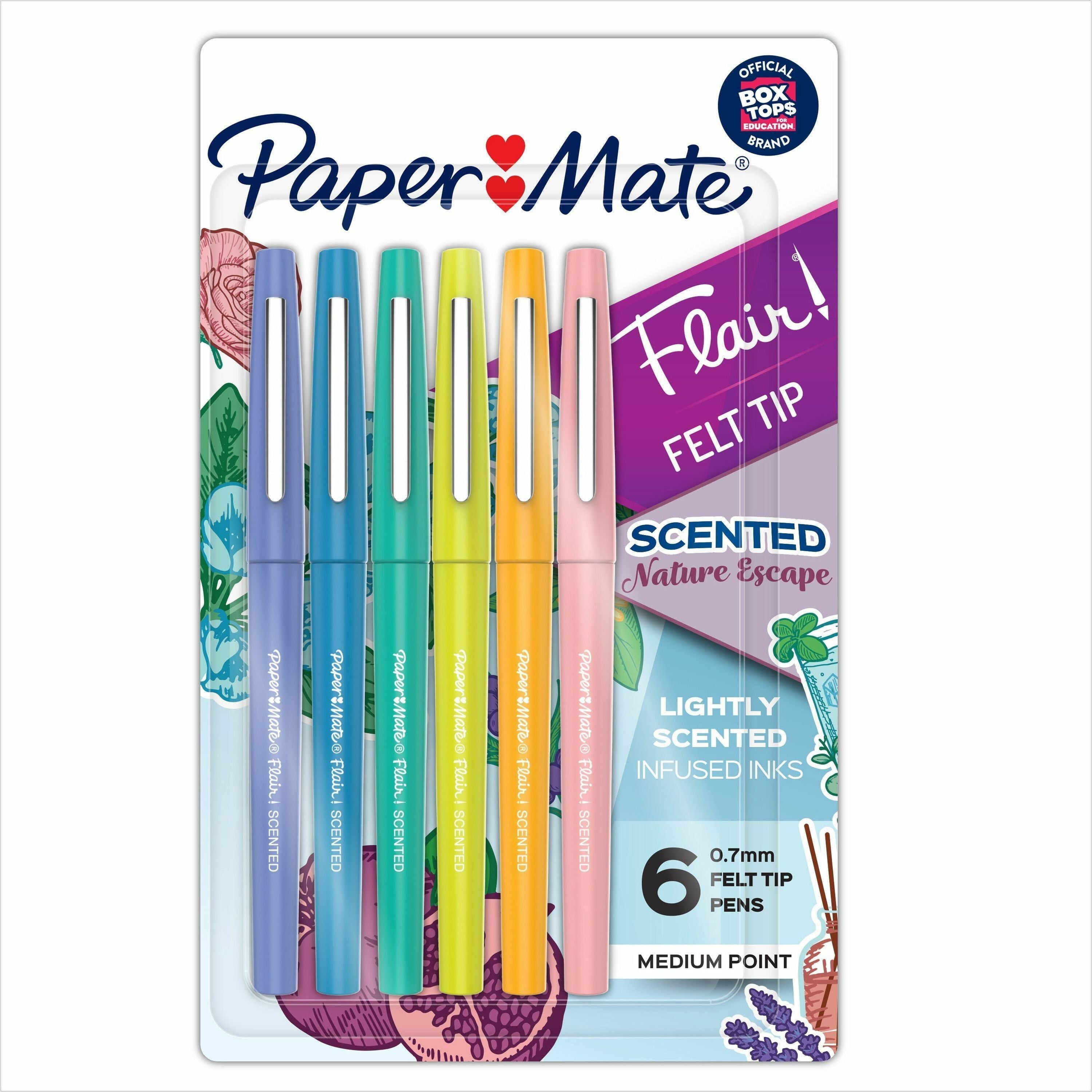 Paper Mate Flair Scented Markers - 0.7 mm Pen Point - Medium Marker Point - 6 / Pack