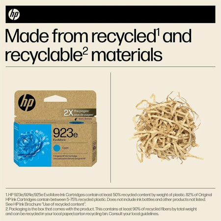 HP EvoMore 923E Original Inkjet Ink Cartridge - Cyan - 1 Each - Alternate-Image2