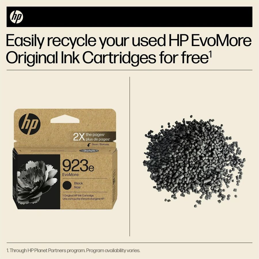 HP EvoMore 923e Original High Yield Inkjet Ink Cartridge - Black - 1 Each - Alternate-Image4
