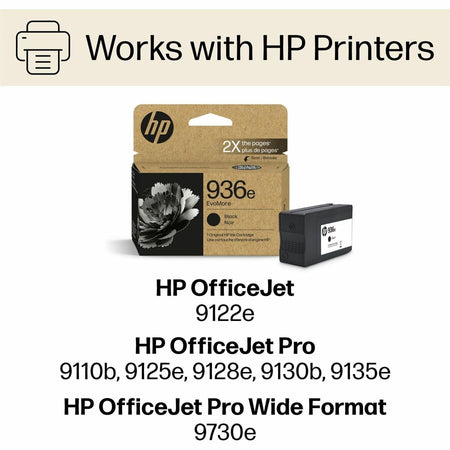HP EvoMore 936e Original High Yield Inkjet Ink Cartridge - Black - 1 Each - Alternate-Image4