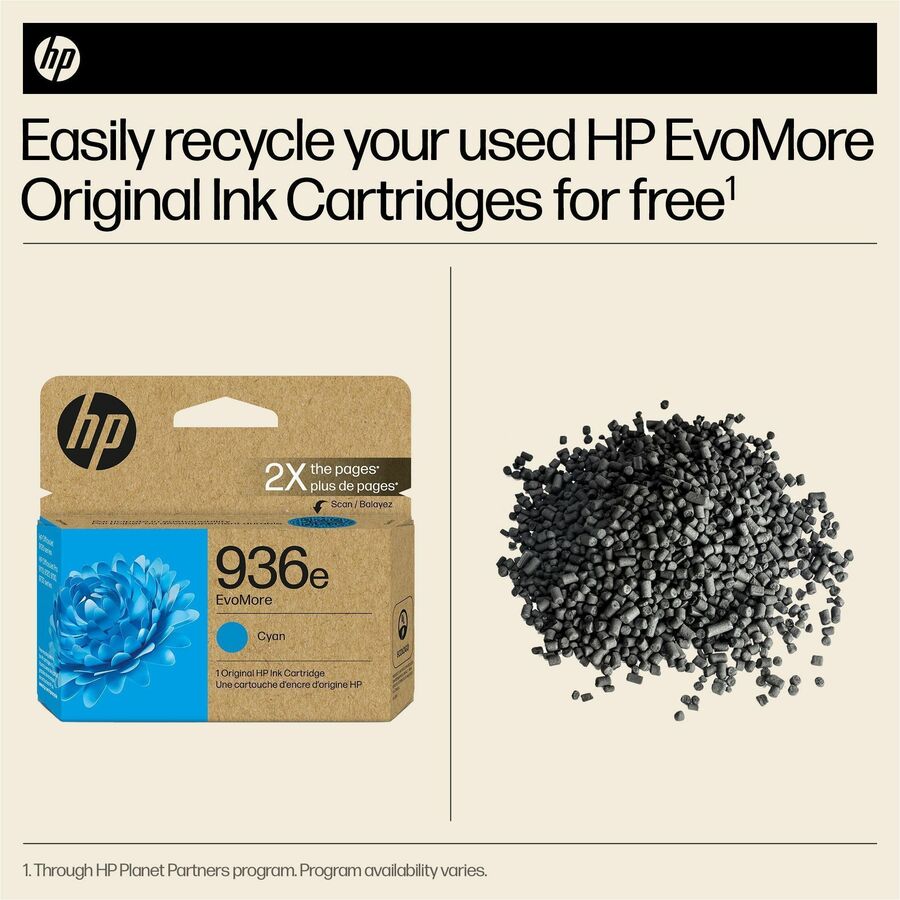 HP EvoMore 936e Original High Yield Inkjet Ink Cartridge - Cyan - 1 Each - Alternate-Image4