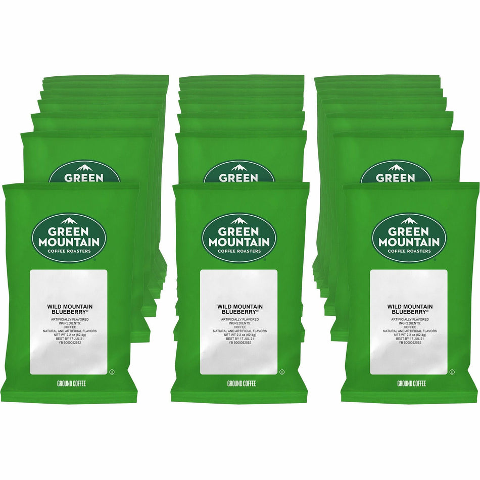 Green Mountain Coffee Roasters® Wild Mountain Blueberry Coffee - Light - 2.2 oz - Wild Mountain Blueberry - Kosher - 50 / Carton