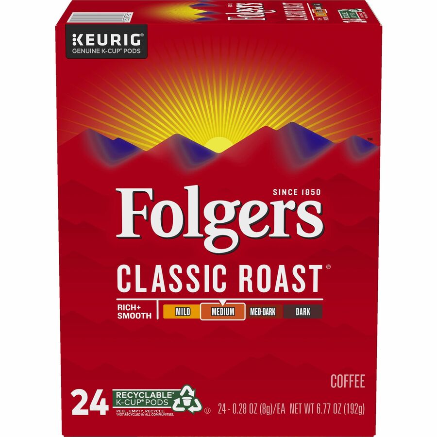 Folger K-Cup Classic Roast Coffee - Front