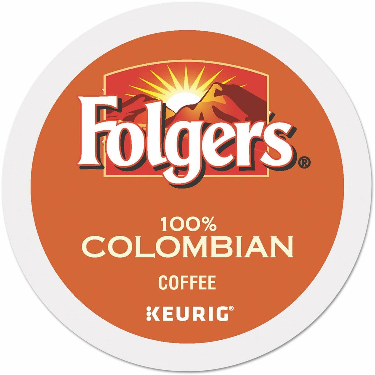 Folgers® K-Cup 100% Colombian Coffee - Compatible with Keurig K-Cup Brewer - Medium/Dark - 24 K-Cup - K-Cup - Colombian, Roasted, Arabica - Kosher - 24 / Box