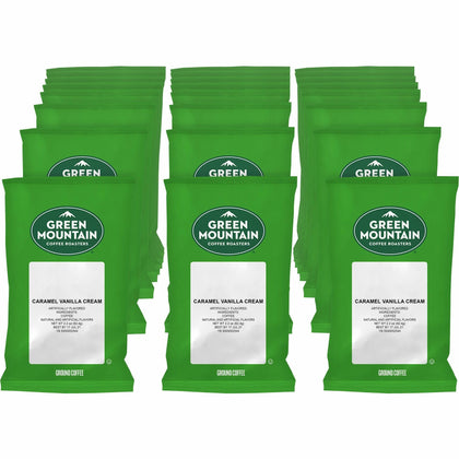 Green Mountain Coffee Roasters® Caramel Vanilla Cream Coffee - Light - 2.2 oz - Caramel Vanilla Cream, Brown Sugar, Buttery Caramel, Creamy Vanilla - Kosher - 50 / Carton