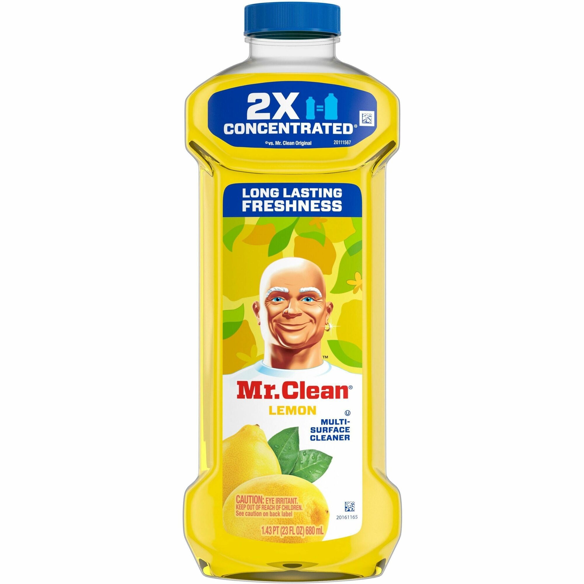 Mr. Clean Multi-Surface Cleaner - For Multi Surface, Multipurpose - Concentrate - Liquid - 23 fl oz (0.7 quart) - Lemon Scent - Long Lasting, Phosphate-free - Yellow - 1 Bottle