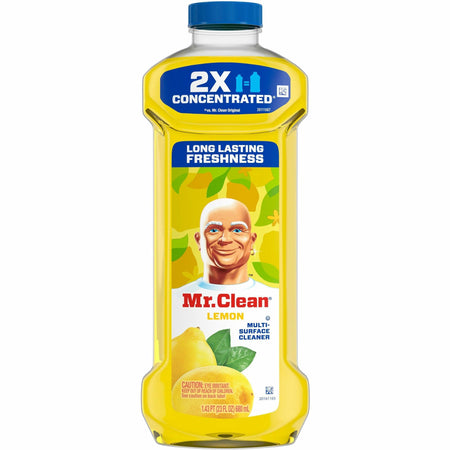 Mr. Clean Multi-Surface Cleaner - For Multi Surface, Multipurpose - Concentrate - Liquid - 23 fl oz (0.7 quart) - Lemon Scent - Long Lasting, Phosphate-free - Yellow - 1 Bottle
