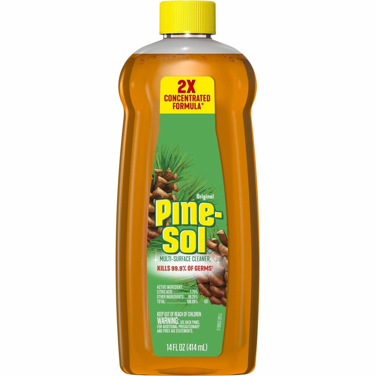 Pine-Sol Multi-Surface Cleaner - For Multi Surface - Concentrate - Liquid - 14 fl oz (0.4 quart) - Original Scent - Deodorize, Disinfectant, Dilutable - Yellow - 1 Each