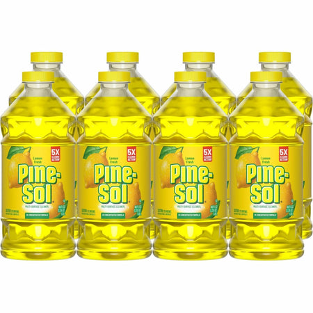 Pine-Sol Multi-Surface Cleaner - For Multi Surface - Concentrate - Liquid - 40 fl oz (1.3 quart) - Lemon Fresh Scent - Deodorize, Disinfectant, Dilutable - Yellow - 8 / Carton