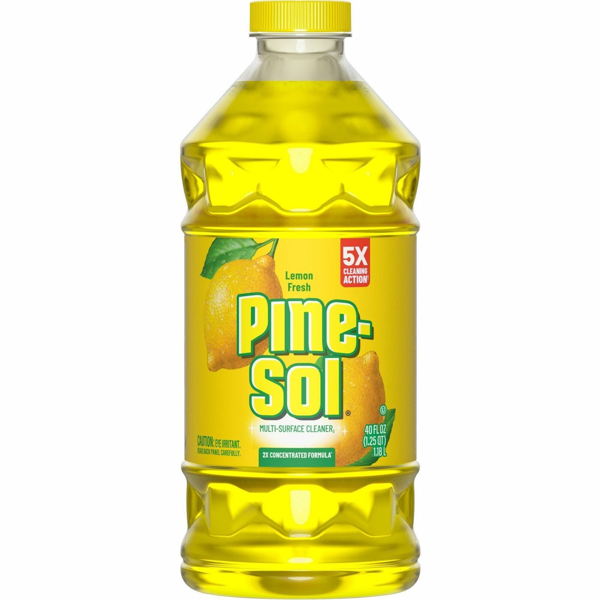 Pine-Sol Multi-Surface Cleaner - For Multi Surface - Concentrate - Liquid - 40 fl oz (1.3 quart) - Lemon Fresh Scent - Deodorize, Disinfectant, Dilutable - Yellow - 1 Each