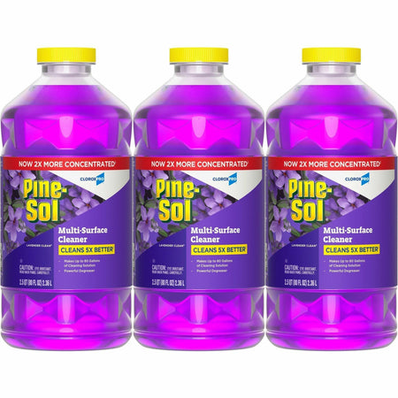 Pine-Sol Multi-Surface Cleaner - For Multi Surface - Concentrate - Liquid - 80 fl oz (2.5 quart) - Lavender Scent - Deodorize, Disinfectant, Dilutable - Purple - 3 / Carton