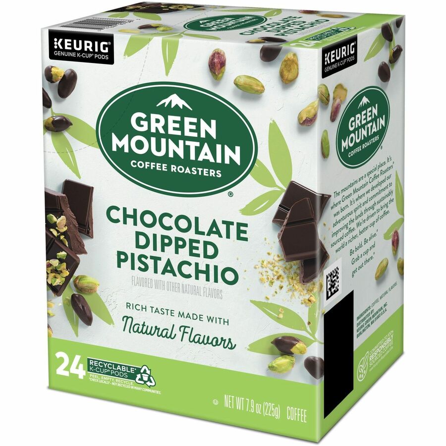 Green Mountain Coffee Roasters® K-Cup, Pod Coffee - Compatible with Keurig Brewer - Smooth - K-Cup, Pod - Chocolate Dipped Pistachio - Kosher - 24 / Box