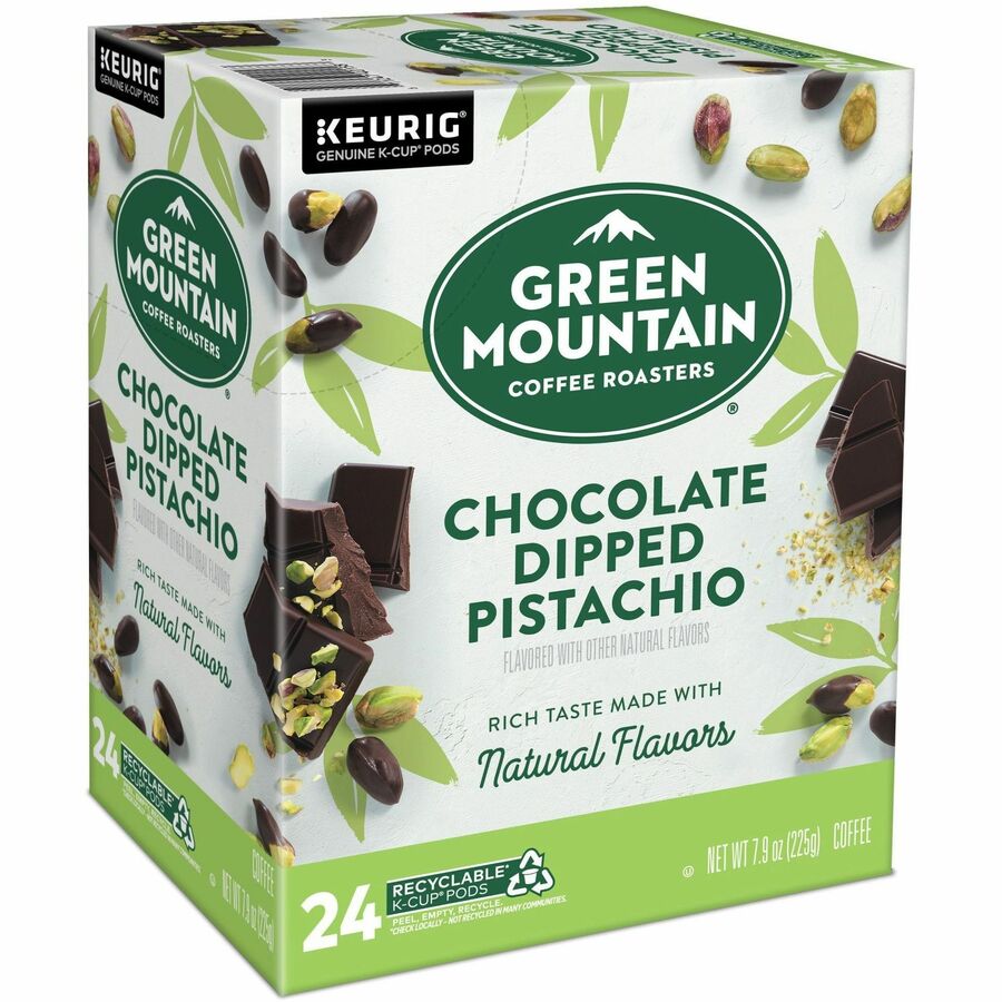 Green Mountain Coffee Roasters® K-Cup, Pod Coffee - Compatible with Keurig Brewer - Smooth - K-Cup, Pod - Chocolate Dipped Pistachio - Kosher - 24 / Box