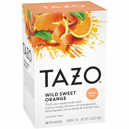 Tazo Wild Sweet Orange Herbal Tea Bag - Herbal Tea - Organic - 20 / Box