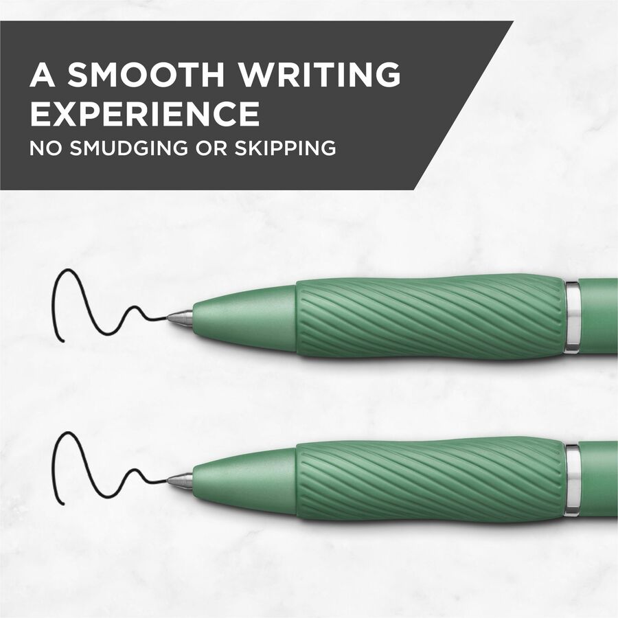 Sharpie S-Gel, Fashion Barrel, Medium Point (0.7mm) - 0.7 mm Medium, Bold Pen Point - Retractable - Black Ink - Gel-based - Forest Green Plastic Barrel - 4 / Pack