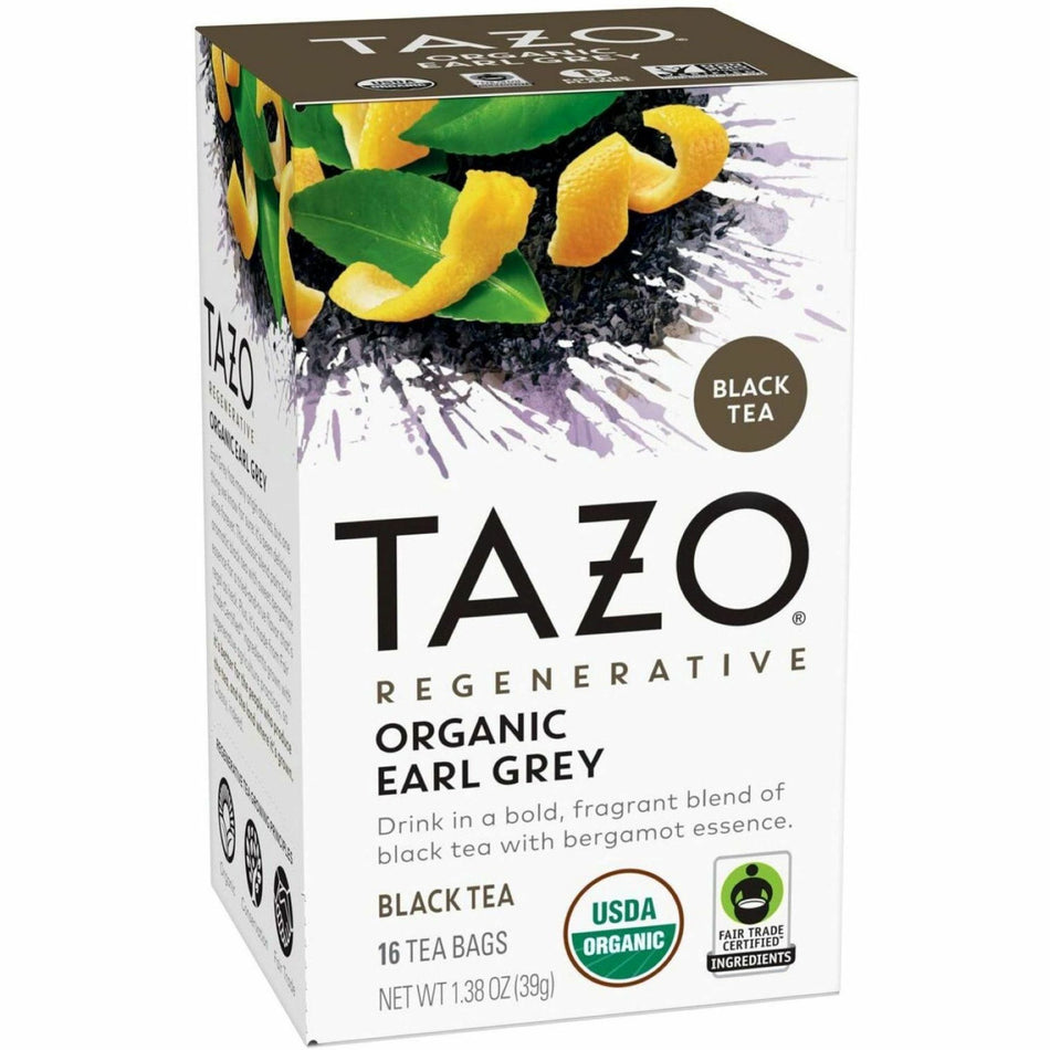 Tazo Regenerative Organic Earl Grey Black Tea Bag - Black Tea - 16 / Box