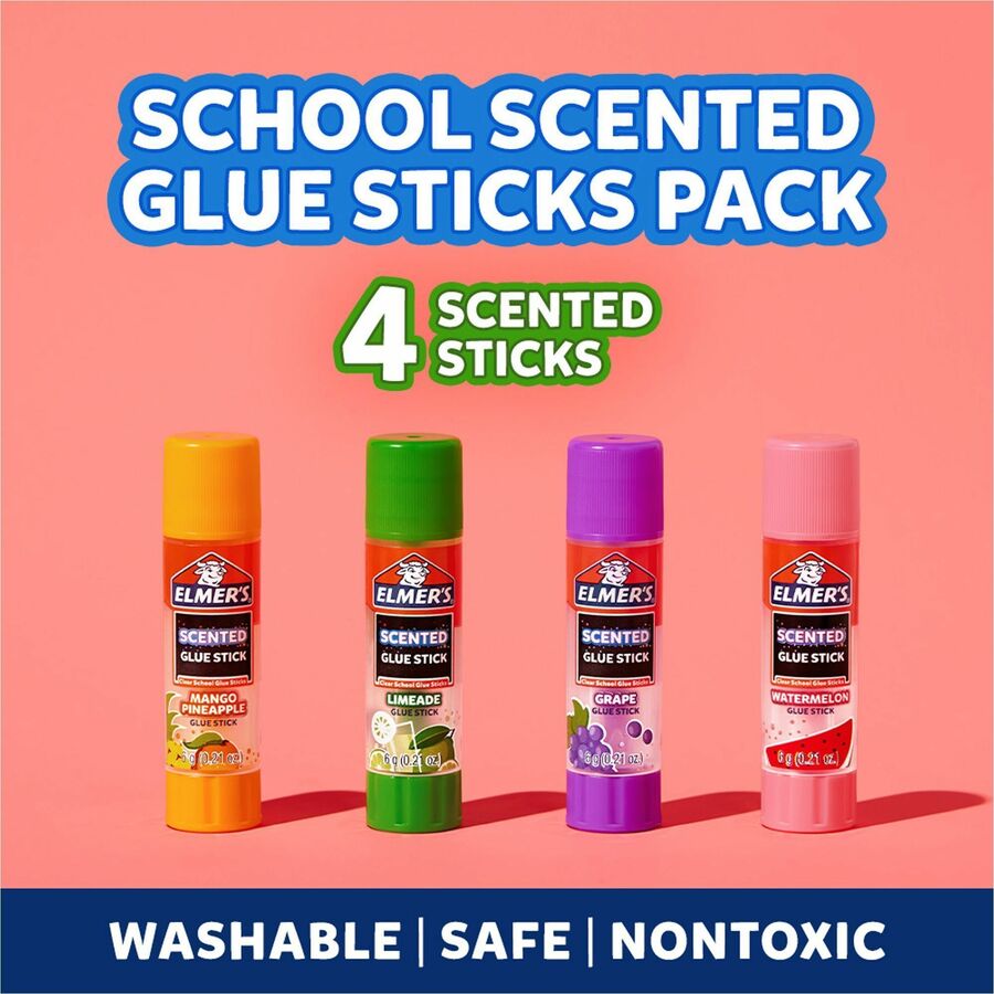 Elmer's Scented Glue Sticks: Tropical Mix - 0.21 oz - 4 Pack