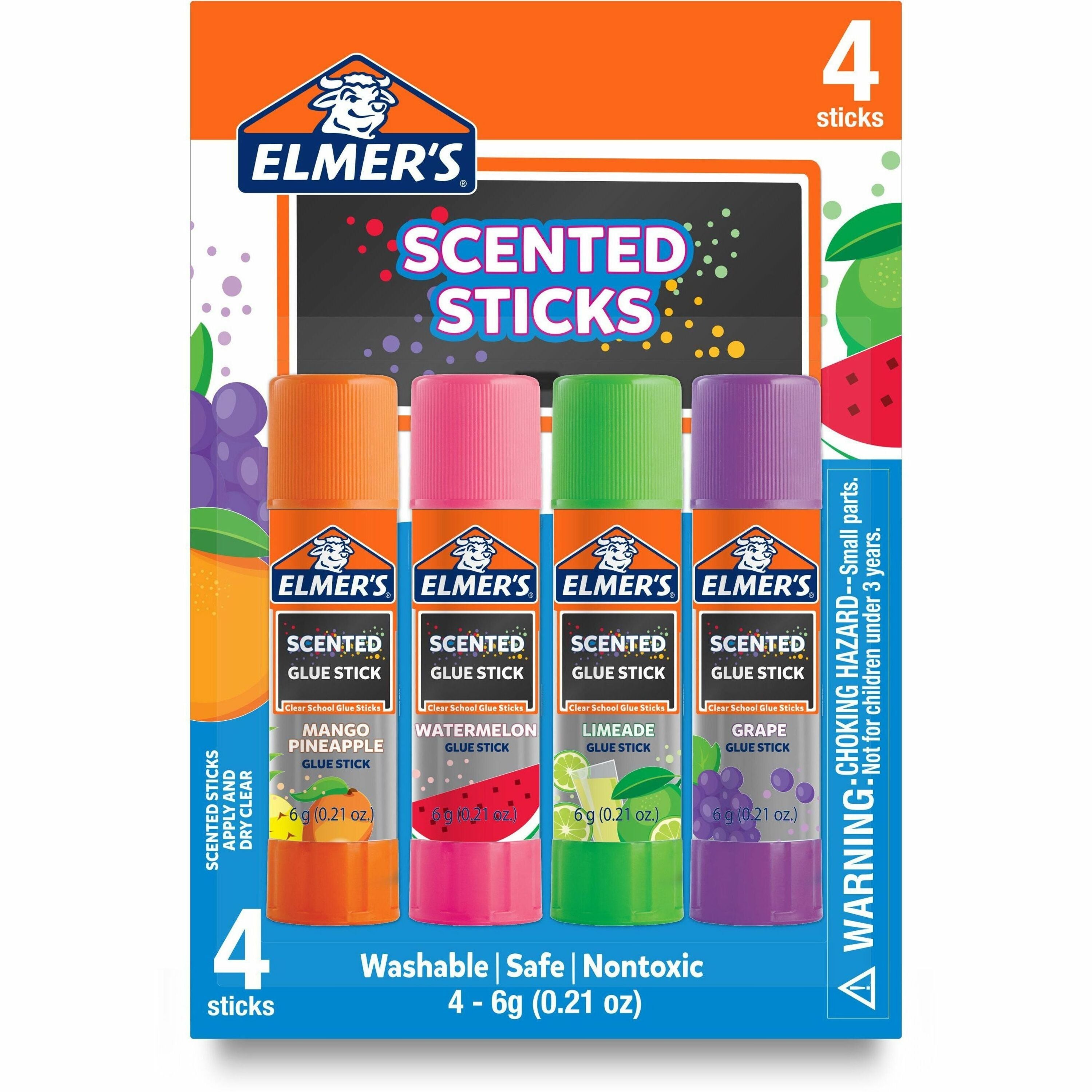 Elmer's Scented Glue Sticks - 0.21 oz - Tropical Mix - 4 / Pack