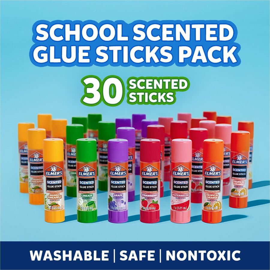 Elmer's Scented Glue Sticks - 0.21 oz - Tropical Mix - 30 / Box