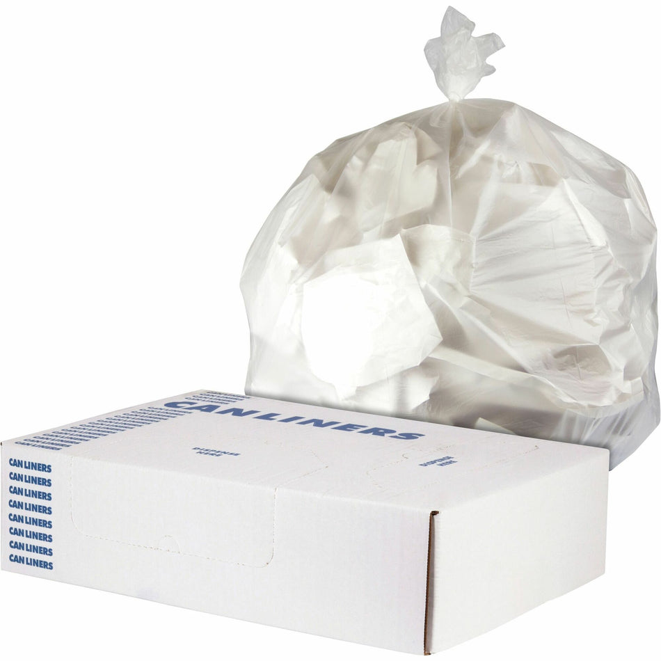 Heritage Value Line Can Liners - 33 gal Capacity33" Width x 38" Depth - Natural - High-density Polyethylene (HDPE) - Garbage, Waste - 500 / Carton