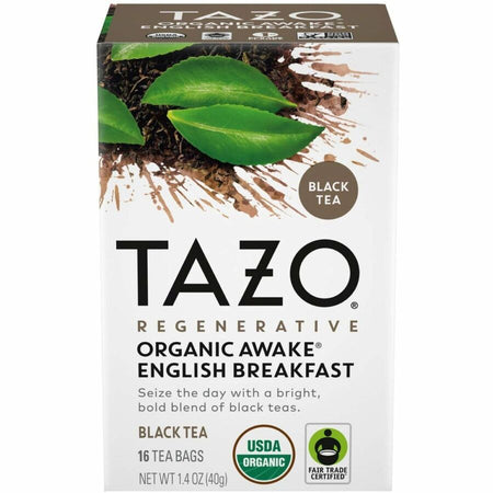 Tazo Regenerative Organic Awake English Breakfast Black Tea Bag - Front