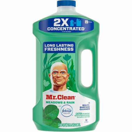 Mr. Clean Multi-Surface Cleaner - For Multi Surface, Multipurpose - Concentrate - Liquid - 64 fl oz (2 quart) - Meadows & Rain Scent - Long Lasting, Phosphate-free - Green - 1 Bottle