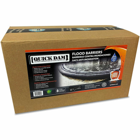 Quick Dam Flood Barriers - 3.5" Height - Black - 8 / Carton