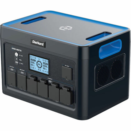 DieHard 2400-Watt Lithium-ion Portable Power Station/Solar Generator - Lithium Ion (Li-Ion) - Rich Black