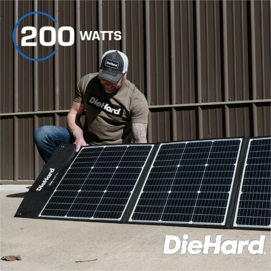 DieHard 200-Watt Solar Panel for Portable Power Station - x 31.5" Width x 10.5 ft Depth - Rich Black - 1 Each
