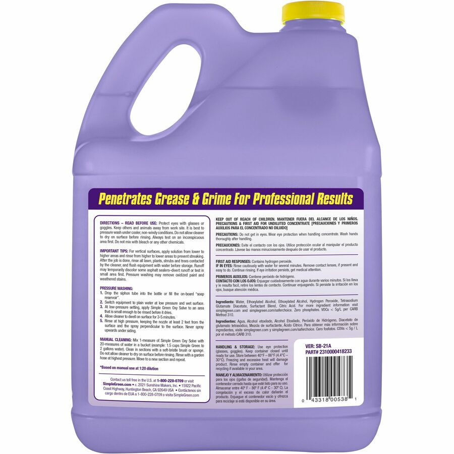 Simple Green Concrete/Driveway Cleaner Concentrate - Rear