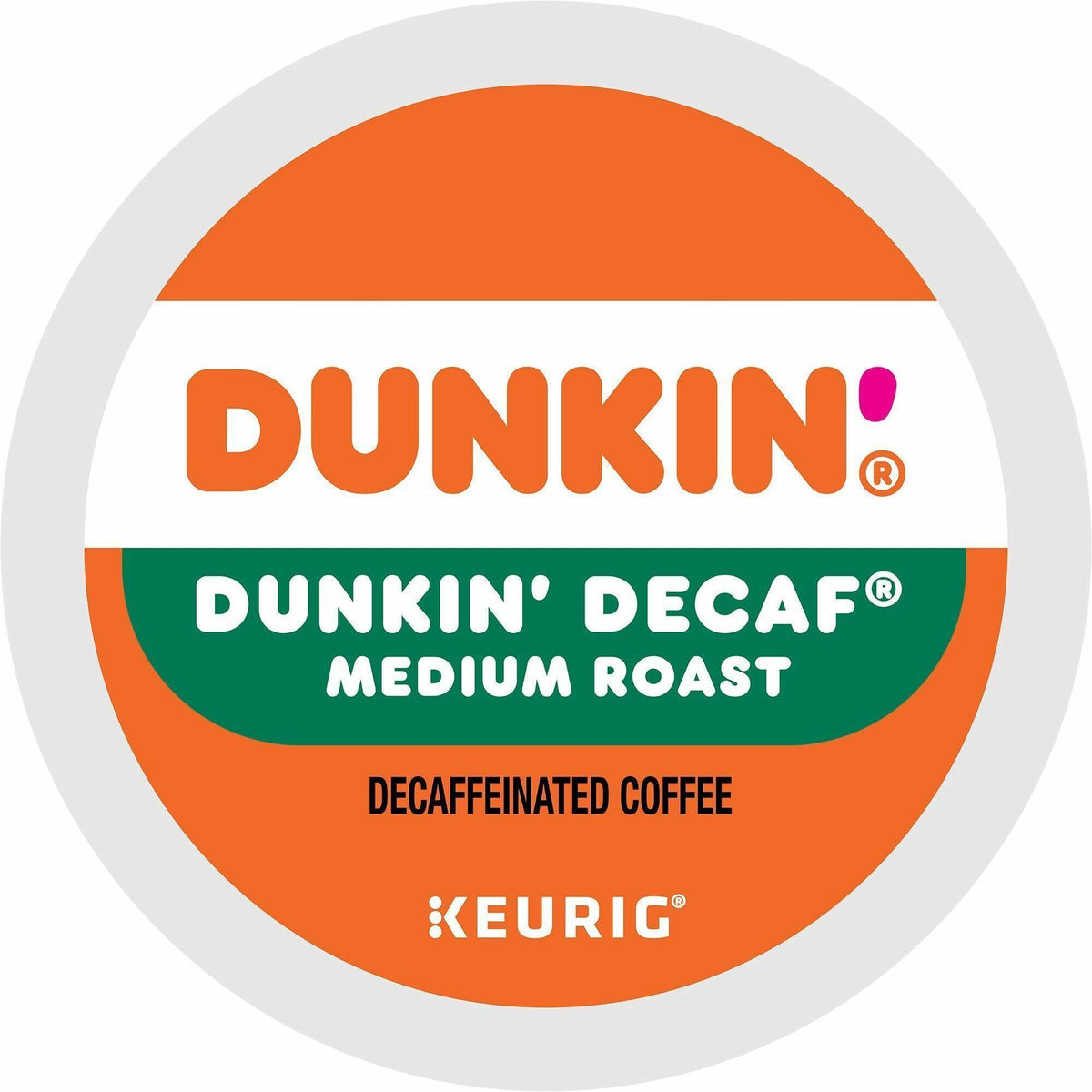 Dunkin'® K-Cup Decaf Coffee - Compatible with Keurig Brewer - Medium - K-Cup - Decaf - Kosher - Decaffeinated - 22 / Box