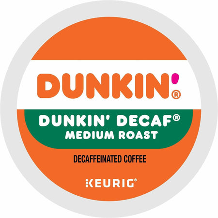 Dunkin'® K-Cup Decaf Coffee - Compatible with Keurig Brewer - Medium - K-Cup - Decaf - Kosher - Decaffeinated - 22 / Box