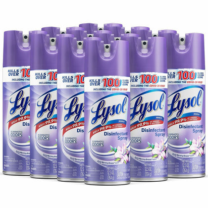 Lysol Disinfectant Spray: Early Morning Breeze Scent - 12.5 fl oz - 12/Carton - Disinfectants