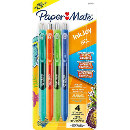 Paper Mate InkJoy Gel Pens - 0.7 mm Pen Point - Retractable - Assorted Ink - Gel-based - 4 / Pack