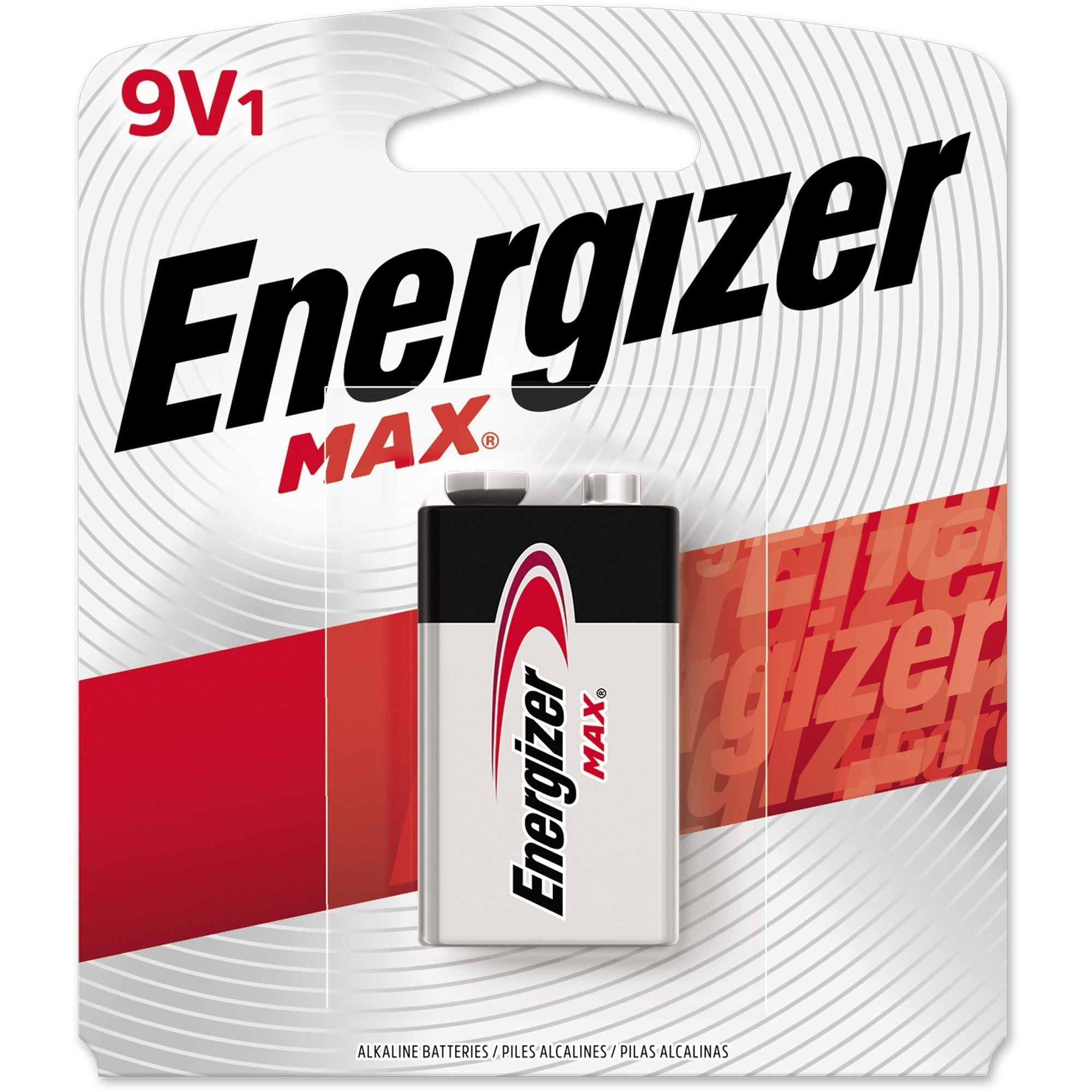Energizer MAX Alkaline 9 Volt Batteries - For Multipurpose - 9V - 595 mAh - 9 V DC - 1 / Pack
