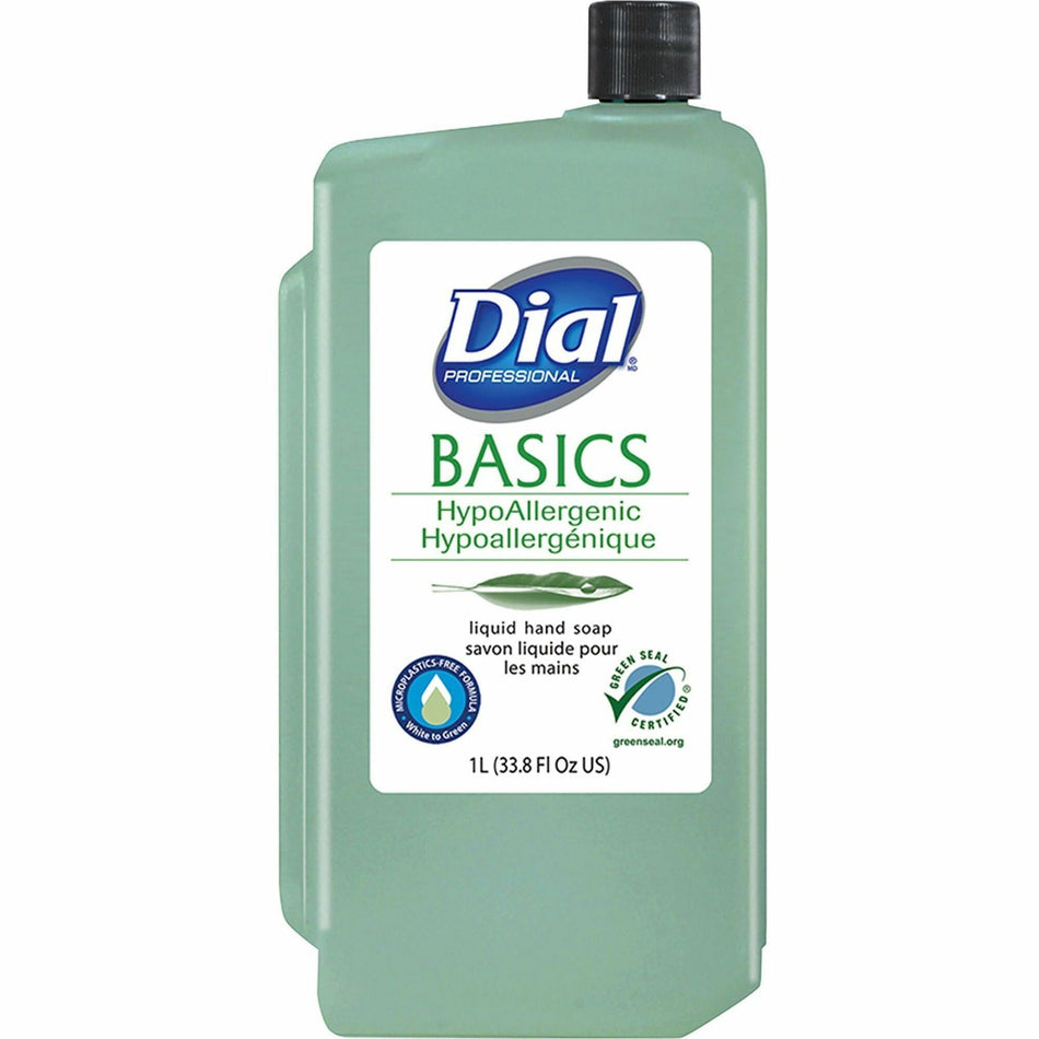 Dial Liter Dispenser Refills - For Dry Skin - 1.06 quart - Hand, Skin, Commercial, Healthcare, School, Office, Restaurant, Daycare - Green - 8 / Carton