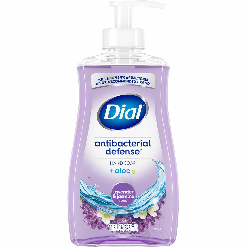 Dial Antibacterial Defense Liquid Hand Soap - Fresh Scent - 11 fl oz - Pump Dispenser - Bacteria Remover - Hand, Skin - Antibacterial - Lavender - Recycled - Cruelty-free, Paraben-free, Phthalate-free, Silicone-free, Sulfate-free, Scented - 1 Each
